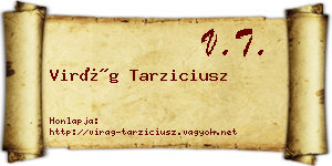 Virág Tarziciusz névjegykártya