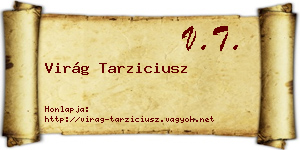 Virág Tarziciusz névjegykártya